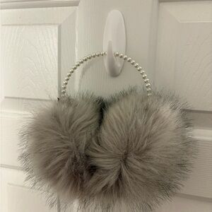 Francesca's Collections Gray Faux Fur Earmuffs